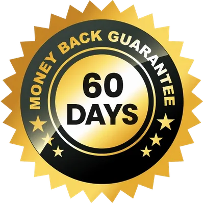 Visium Pro 60-day money-back guarantee seal from the official website